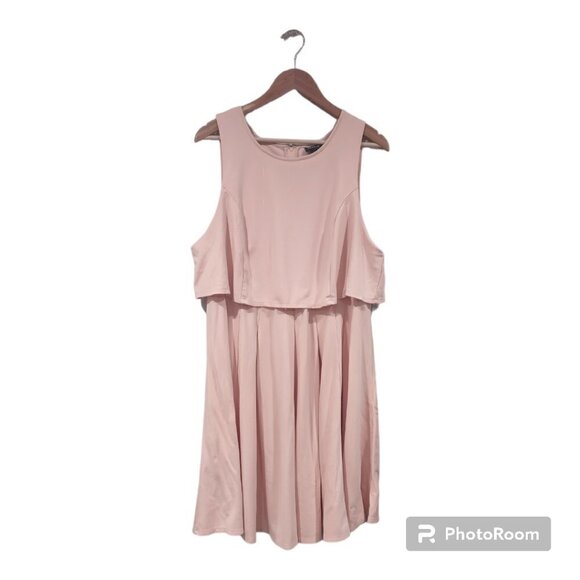 Torrid Pink Blush Sleeveless Midi Dress Size 18 - Picture 2 of 5